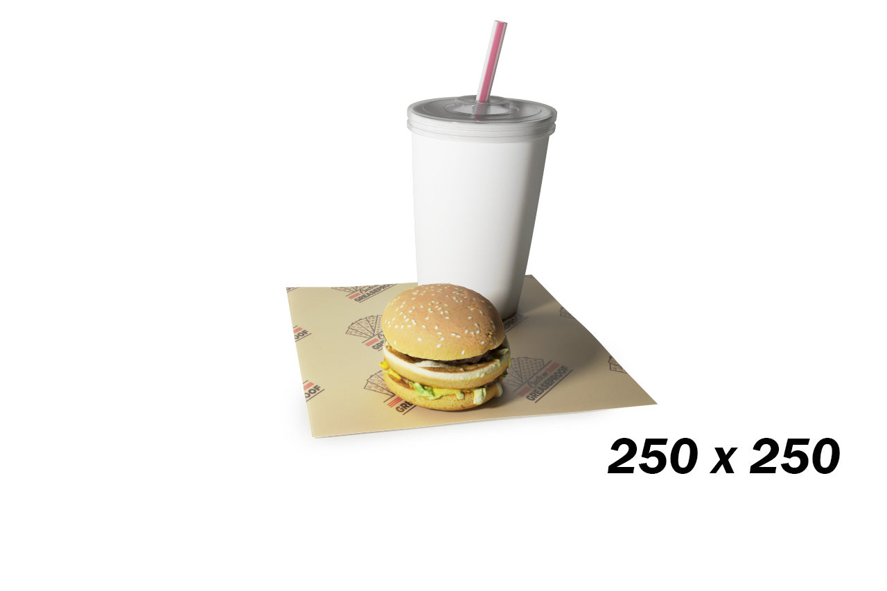 Custom Greaseproof Paper - 250x250mm